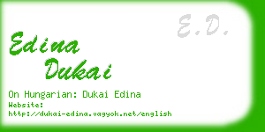 edina dukai business card